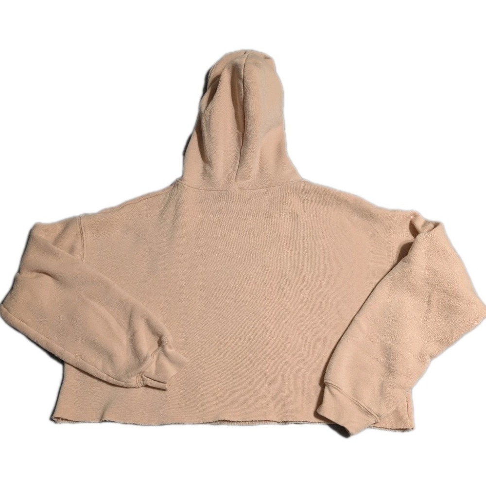 Samuel Adams Brewery Hoodie Womens Pink Cropped Pullover Sweatshirt Oversized - Picture 4 of 6